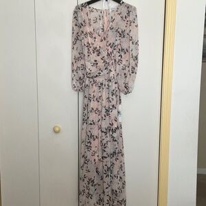 Calvin Klein Sheer Floral Maxi Dress “New”